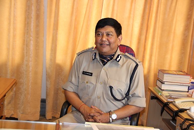 Newly appointed Meghalaya DGP Peter James Pyngrope Haneman. Pix by WT Lyttan