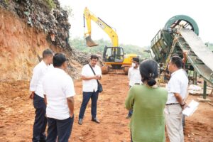 Meghalaya CM inspects waste segregation machine at Rongkhon Songgital in Tura